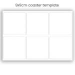 9x9cm Coaster Sublimation Template