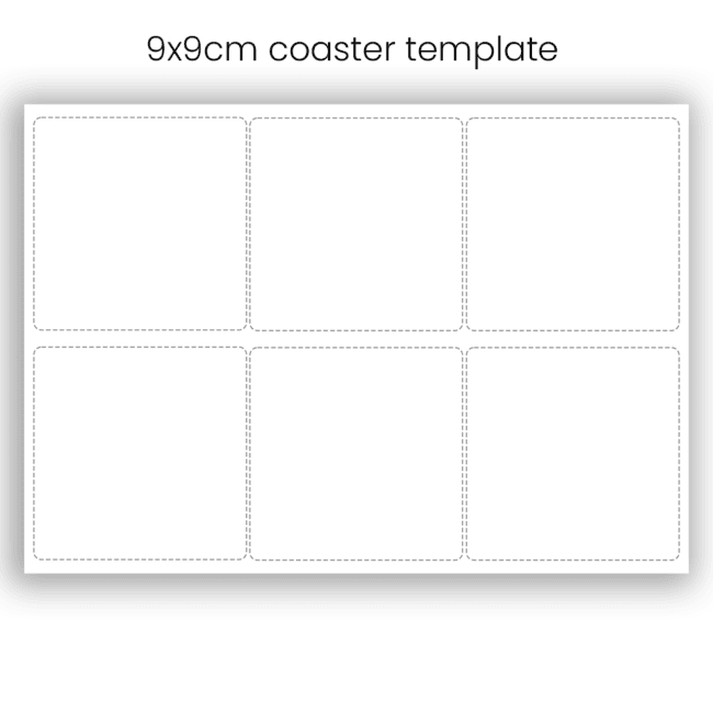 9x9cm coaster template